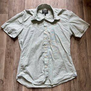 Bonobos green casual button down shirt lightweight cotton stretch tailored fit